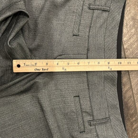 Express Editor High Rise Bootcut Trouser Pants Gray Chevron Size 8 - Picture 4 of 10